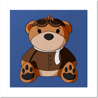 Aviator Teddy Bear Posters and Art